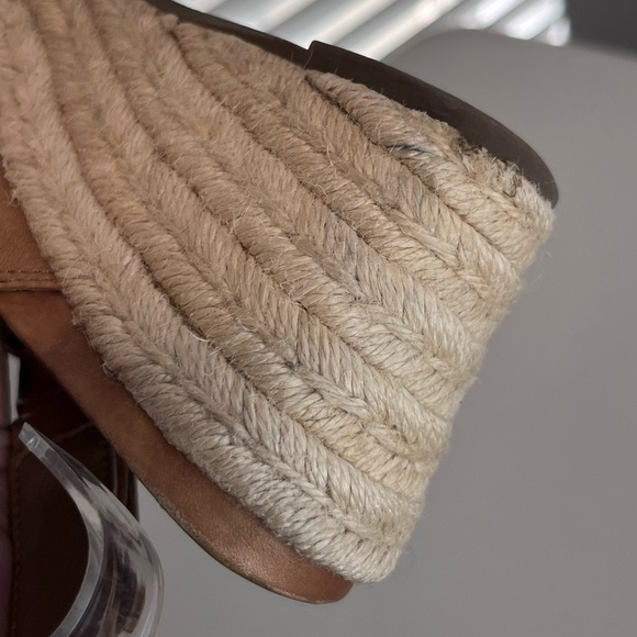 Vionic Zamar Sz 9 Leather Espadrille Wedge Sandals - Picture 10 of 12